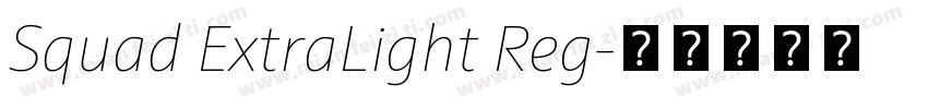 Squad ExtraLight Reg字体转换